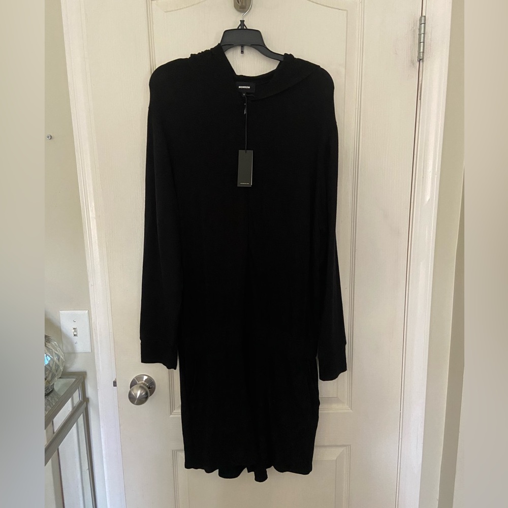 NWT Monrow Hooded Long Sleeve Short Romper/Jumpsuit